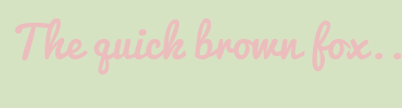 Image with Font Color ECBDBD and Background Color D6E3C2